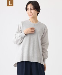 【L】【ウォッシャブル】タフタコンビニットプルオーバー