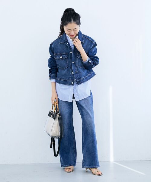 le.coeur blanc（ルクールブラン）の「HealthyDENIMヘルシーデニムDatesBigjacket（デニムジャケット・レディース・ブルー・38）」の17枚目の写真