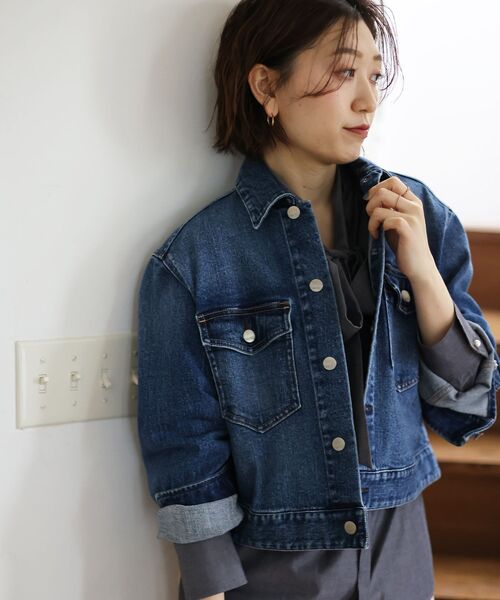 le.coeur blanc（ルクールブラン）の「HealthyDENIMヘルシーデニムDatesBigjacket（デニムジャケット・レディース・ブルー・38）」の13枚目の写真