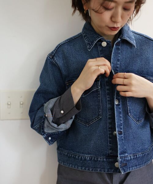 le.coeur blanc（ルクールブラン）の「HealthyDENIMヘルシーデニムDatesBigjacket（デニムジャケット・レディース・ブルー・38）」の11枚目の写真