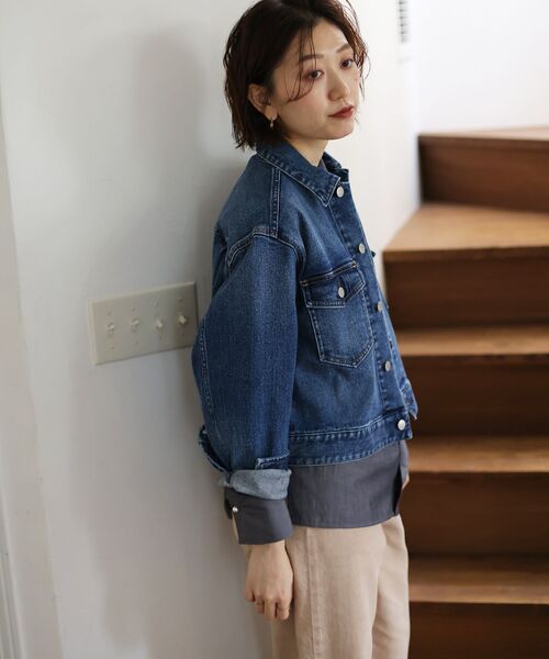 le.coeur blanc（ルクールブラン）の「HealthyDENIMヘルシーデニムDatesBigjacket（デニムジャケット・レディース・ブルー・38）」の10枚目の写真