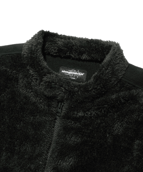 NICE GHOST CLUB(ナイスゴーストクラブ)の「FLEECE RACING JACKET_BLACK(NG2EFUB932A)(その他アウター・レディース・ブラック・S/M/L)」の3枚目の写真