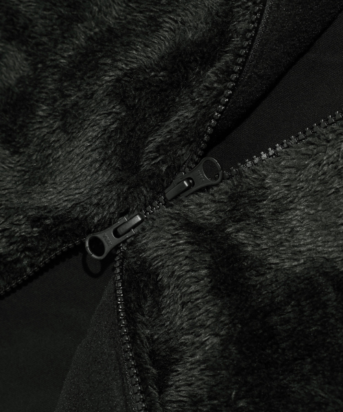 NICE GHOST CLUB(ナイスゴーストクラブ)の「FLEECE RACING JACKET_BLACK(NG2EFUB932A)(その他アウター・レディース・ブラック・S/M/L)」の4枚目の写真