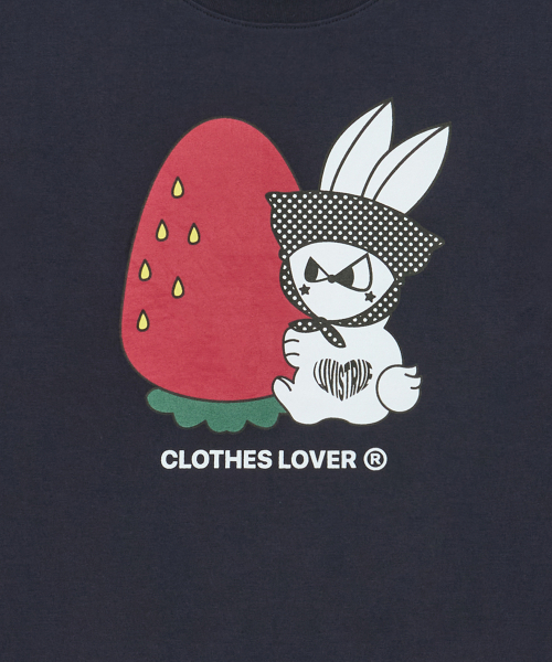 LUVISTRUE(ラヴイズトゥルー)の「SM STRAWBERRY RABBIT TEE(NAVY)(Tシャツ/カットソー・レディース・その他・FREE)」の5枚目の写真
