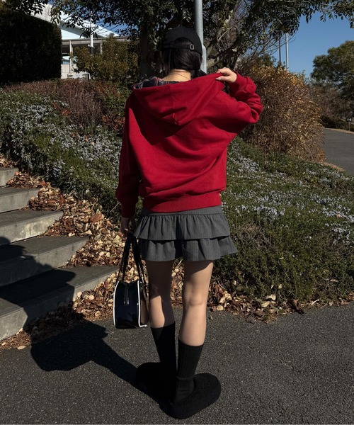 sedacle(セダクル)の「リバーシブルチェックジップパーカー(パーカー・メンズ・グレー/ベージュ/レッド・SMALL/MEDIUM/LARGE)」の5枚目の写真