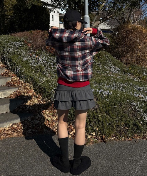 sedacle(セダクル)の「リバーシブルチェックジップパーカー(パーカー・メンズ・グレー/ベージュ/レッド・SMALL/MEDIUM/LARGE)」の13枚目の写真
