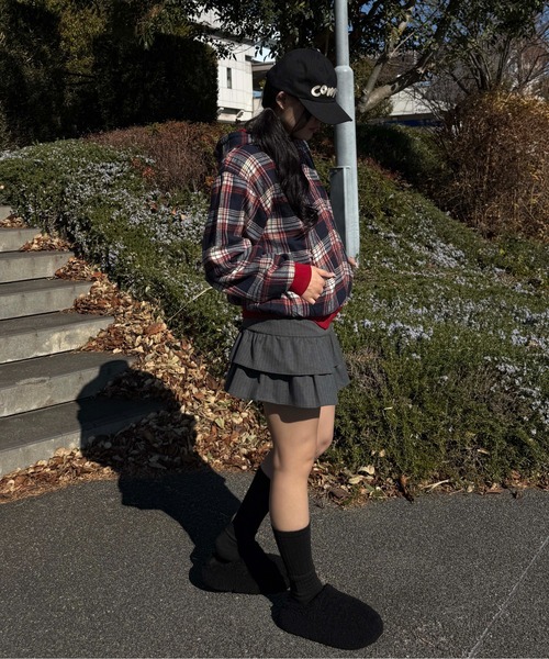 sedacle(セダクル)の「リバーシブルチェックジップパーカー(パーカー・メンズ・グレー/ベージュ/レッド・SMALL/MEDIUM/LARGE)」の14枚目の写真
