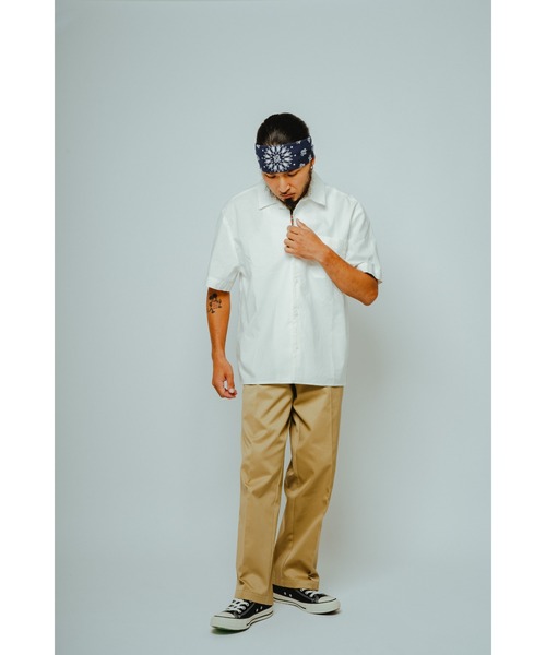 BIG MIKE(ビッグマイク)の「BIG MIKE ビッグマイク / 26春夏新作 セットアップ対応 シャンブレー オープンカラー 半袖 シャツ //// 102625400(シャツ/ブラウス・メンズ・ブラック/ナチュラル/ダークインディゴブルー・MEDIUM/LARGE/X-LARGE)」の12枚目の写真