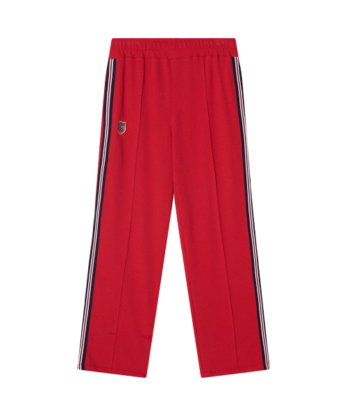 MENASOO（ミナス）の「Waffle Wide Pants_Red（スウェットパンツ・レディース・レッド・F）」の2枚目の写真
