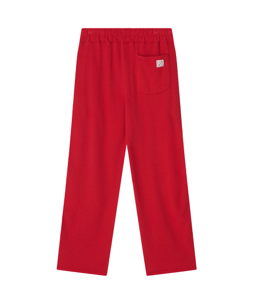 MENASOO（ミナス）の「Waffle Wide Pants_Red（スウェットパンツ・レディース・レッド・F）」の3枚目の写真
