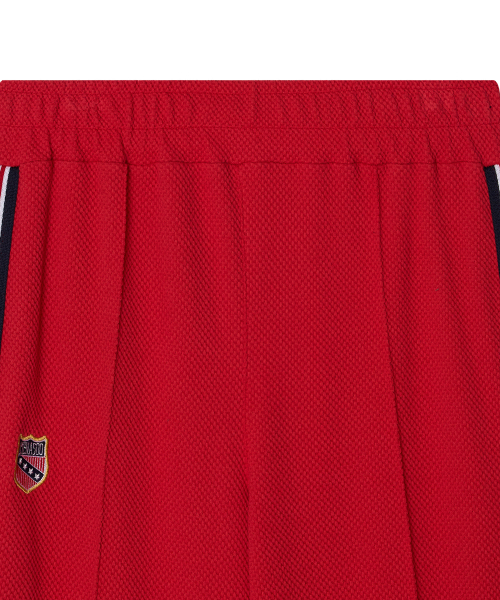MENASOO（ミナス）の「Waffle Wide Pants_Red（スウェットパンツ・レディース・レッド・F）」の4枚目の写真