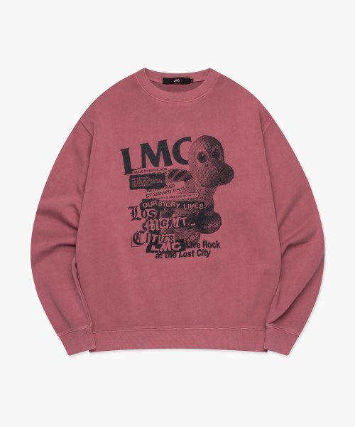 LMCの「OVERDYED DINO SWEATSHIRT dark pink（スウェット・レディース・その他・L/M/S/XL）」の3枚目の写真