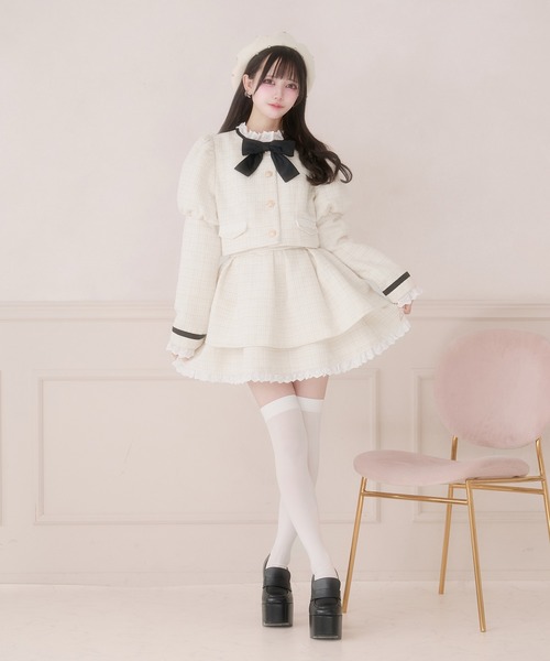 セール】コットンレースツイードスカート（スカート）｜Pal elfy（パル