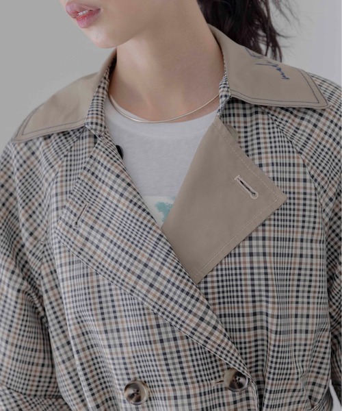 Eimee Law（エイミーロウ）の「ハーフスリーブ ミドル丈トレンチコート（トレンチコート・レディース・ベージュ/カーキ/ダークグレー・FREE）」の12枚目の写真