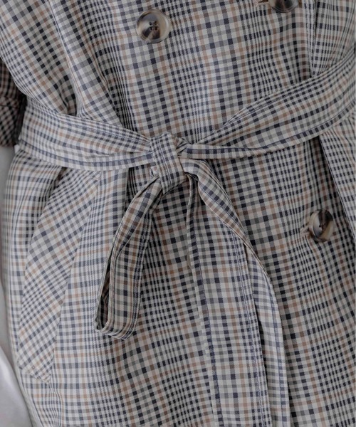 Eimee Law（エイミーロウ）の「ハーフスリーブ ミドル丈トレンチコート（トレンチコート・レディース・ベージュ/カーキ/ダークグレー・FREE）」の4枚目の写真