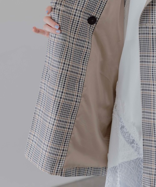 Eimee Law（エイミーロウ）の「ハーフスリーブ ミドル丈トレンチコート（トレンチコート・レディース・ベージュ/カーキ/ダークグレー・FREE）」の6枚目の写真