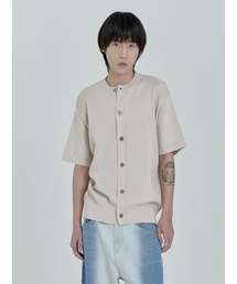 INEXCIS（イネクシス）の「ラウンドボタンニット (ベージュ)（ニット/セーター）」