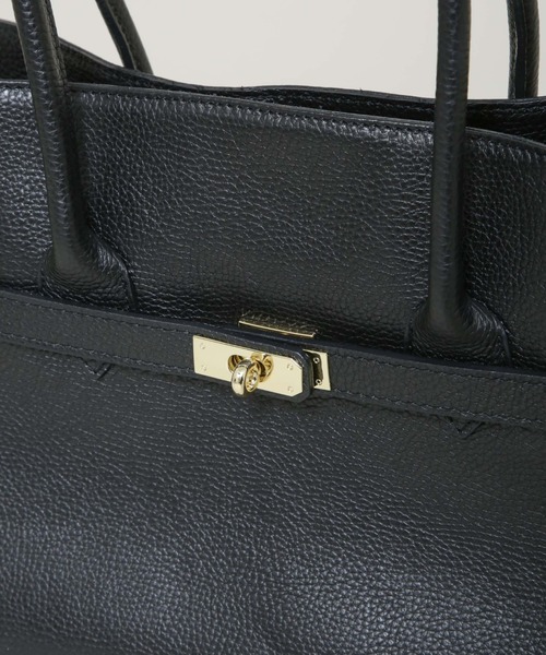 AULENTTI（オウレンティ）の「AULENTTI/レザーターンロックモチーフビッグトート（トートバッグ・レディース・ブラック・FREE）」の5枚目の写真