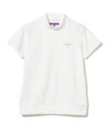 PURPLE LABEL / バスケット ジャカード編み モックネックシャツ