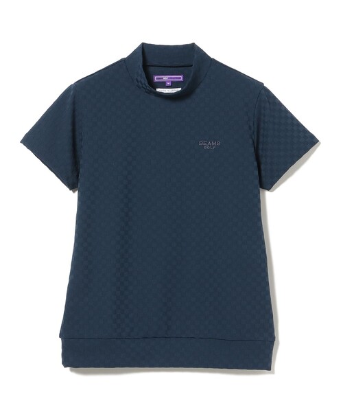 BEAMS GOLF(ビームスゴルフ)の「PURPLE LABEL / バスケット ジャカード編み モックネックシャツ(スウェット・レディース・ホワイト/ネイビー・LARGE/SMALL/MEDIUM)」の13枚目の写真