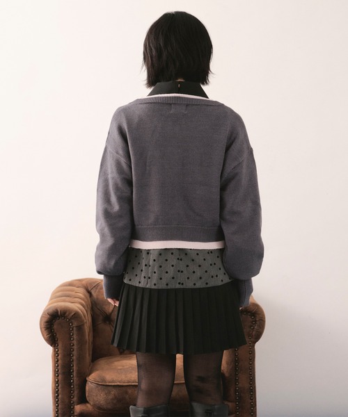 layered design cardigan / レイヤードデザインカーディガン
