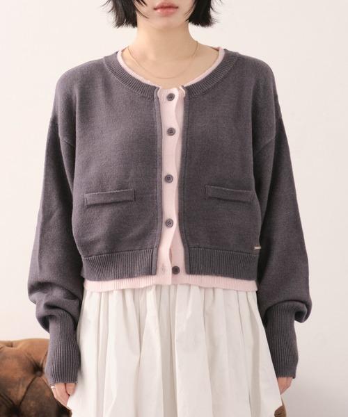 layered design cardigan / レイヤードデザインカーディガン