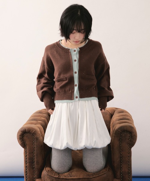 layered design cardigan / レイヤードデザインカーディガン