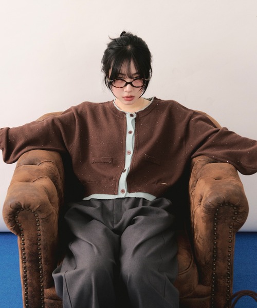 layered design cardigan / レイヤードデザインカーディガン