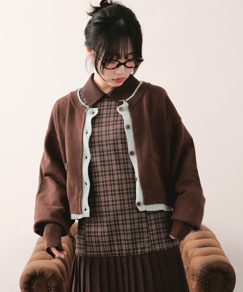 layered design cardigan / レイヤードデザインカーディガン