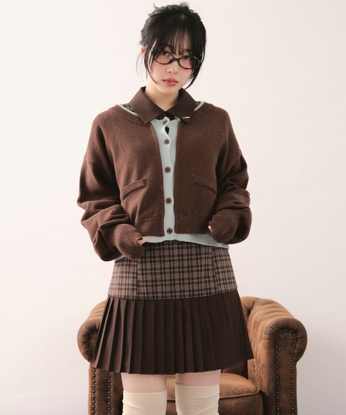 layered design cardigan / レイヤードデザインカーディガン