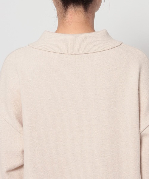 LOWRYS FARM（ローリーズファーム）の「ポロニットLS 648065（ニット/セーター・レディース・イエロー/アイボリー/ブラウン/グレー・FREE）」の12枚目の写真