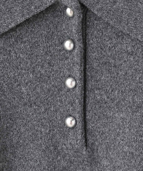 LOWRYS FARM（ローリーズファーム）の「ポロニットLS 648065（ニット/セーター・レディース・イエロー/アイボリー/ブラウン/グレー・FREE）」の14枚目の写真