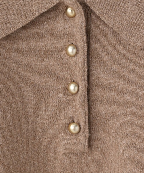 LOWRYS FARM（ローリーズファーム）の「ポロニットLS 648065（ニット/セーター・レディース・イエロー/アイボリー/ブラウン/グレー・FREE）」の15枚目の写真