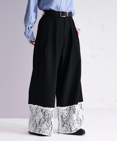 Ellno Loset(エルノロゼット)の「レーストリムセミワイドパンツ/SETUP対応(スラックス・メンズ・チャコール/ブラック・X-SMALL/SMALL/MEDIUM/LARGE)」の9枚目の写真