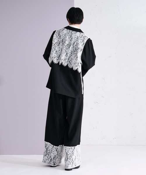 Ellno Loset(エルノロゼット)の「レーストリムセミワイドパンツ/SETUP対応(スラックス・メンズ・チャコール/ブラック・X-SMALL/SMALL/MEDIUM/LARGE)」の16枚目の写真