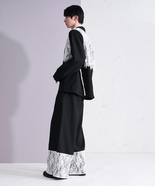 Ellno Loset(エルノロゼット)の「レーストリムセミワイドパンツ/SETUP対応(スラックス・メンズ・チャコール/ブラック・X-SMALL/SMALL/MEDIUM/LARGE)」の18枚目の写真
