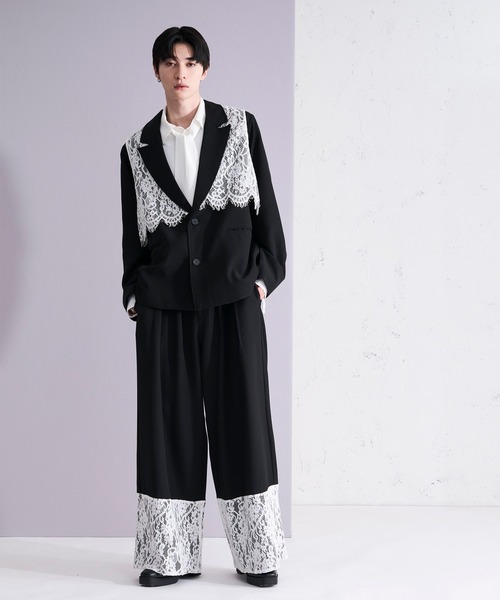 Ellno Loset(エルノロゼット)の「レーストリムセミワイドパンツ/SETUP対応(スラックス・メンズ・チャコール/ブラック・X-SMALL/SMALL/MEDIUM/LARGE)」の20枚目の写真