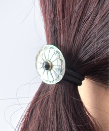 Harpo（アルポ）の「【HARPO】ヘアゴム コンチョ付き 銀製 シルバー（ヘアゴム）」