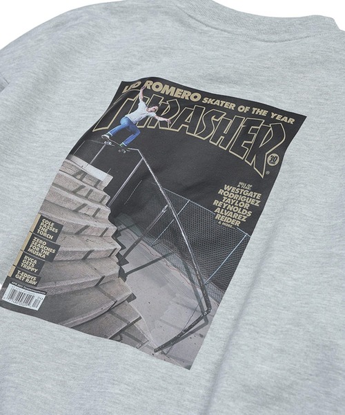 THRASHER(スラッシャー)の「THRASHER (スラッシャー) バックプリント スウェット トレーナー マガジン柄 綿使用 メンズ レディース(スウェット・メンズ・グレー/ブラウン/ブラック・L/M/LL)」の7枚目の写真