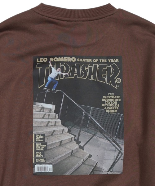 THRASHER(スラッシャー)の「THRASHER (スラッシャー) バックプリント スウェット トレーナー マガジン柄 綿使用 メンズ レディース(スウェット・メンズ・グレー/ブラウン/ブラック・L/M/LL)」の8枚目の写真