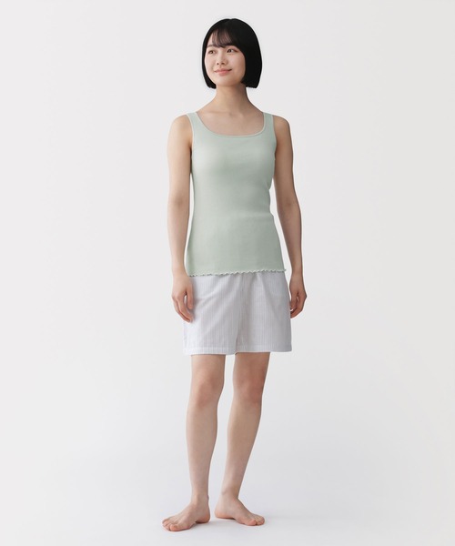 無印良品(ムジルシリョウヒン)の「婦人 なめらかリブブラタンクトップ(インナーウェア/肌着・レディース・グレー系/ブラック/アイボリー/ライトピンク/グリーン系・XL/L/M/S)」の17枚目の写真