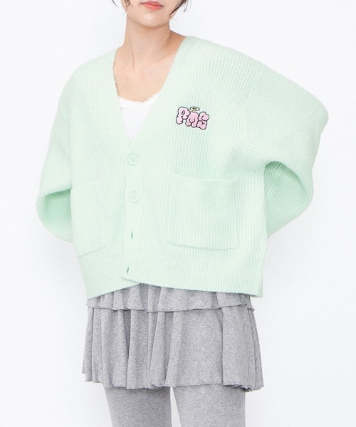PUNYUS（プニュズ）の「ロゴ刺繍ニットカーディガン（カーディガン/ボレロ・レディース・ホワイト/グリーン系その他・1/2/3/4/5）」の16枚目の写真