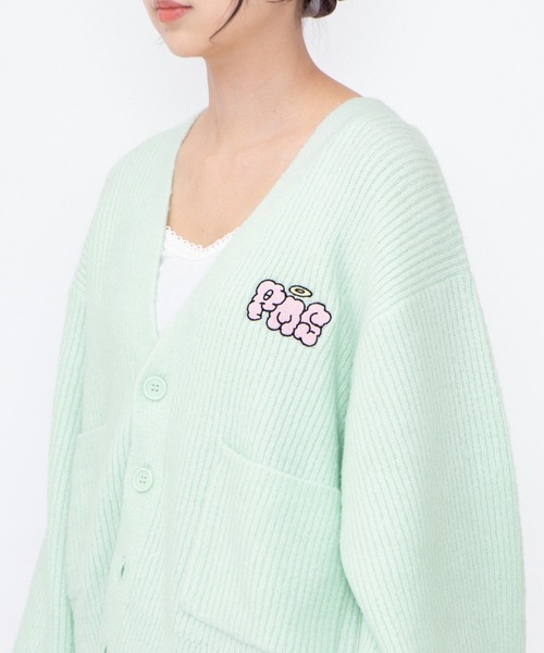 PUNYUS（プニュズ）の「ロゴ刺繍ニットカーディガン（カーディガン/ボレロ・レディース・ホワイト/グリーン系その他・1/2/3/4/5）」の17枚目の写真