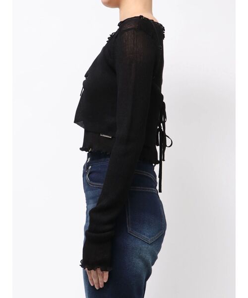 EMODA（エモダ）の「2ピースシアーギャザーニット（ニット/セーター・レディース・ブラック/ピンク・FREE）」の15枚目の写真