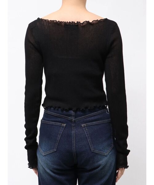 EMODA（エモダ）の「2ピースシアーギャザーニット（ニット/セーター・レディース・ブラック/ピンク・FREE）」の16枚目の写真