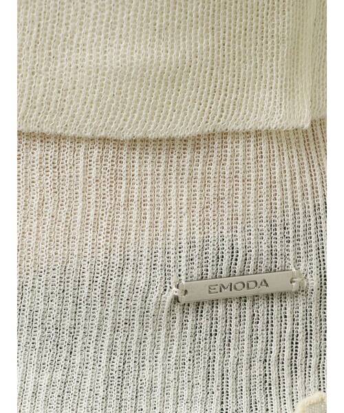 EMODA（エモダ）の「2ピースシアーギャザーニット（ニット/セーター・レディース・ブラック/ピンク・FREE）」の5枚目の写真