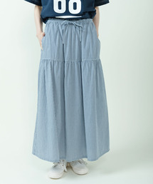 PAR ICI | マドラスチェック/ギンガムチェック 切り替えギャザースカート(スカート)