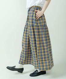 PAR ICI（パーリッシィ）の「マドラスチェック/ギンガムチェック 切り替えギャザースカート（スカート）」