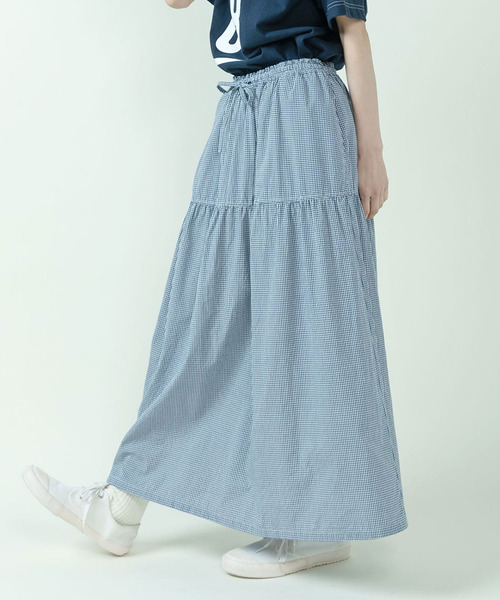 PAR ICI(パーリッシィ)の「マドラスチェック/ギンガムチェック 切り替えギャザースカート(スカート・レディース・イエロー/ネイビー・FREE)」の20枚目の写真