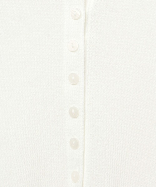 LEPSIM（レプシィム）の「シアーワッフルヘンリープルオーバー　639382（Tシャツ/カットソー・レディース・ライトグレー/ライトピンク/チャコールグレー/オフホワイト・FREE）」の13枚目の写真